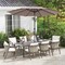 Costway Outdoor Heavy Duty Market Umbrella with Tilt Mechanism Crank Handle 8 Sturdy Ribs Tan